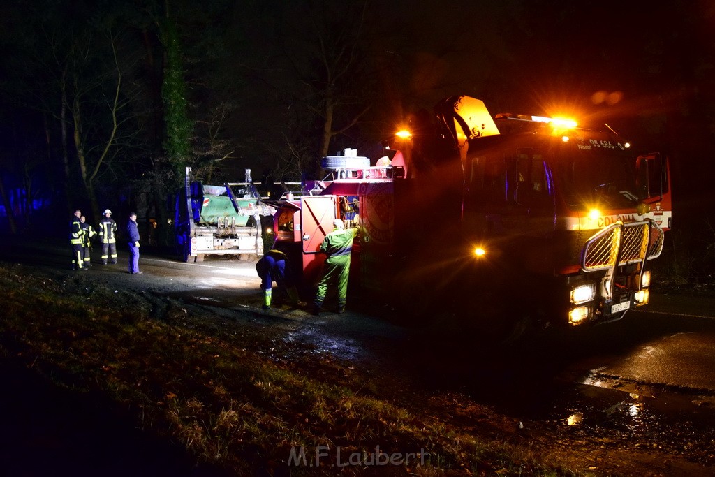 Container LKW umgestuerzt Koeln Brueck Bruecker- Dellbruecker Mauspfad P589.JPG - Miklos Laubert